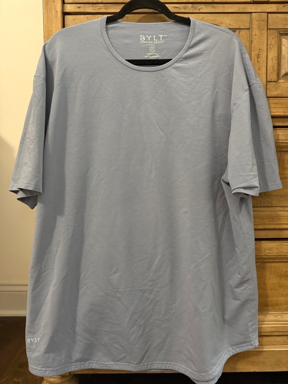 BYLT Basics Men's Crewneck Tee in Pale Blue